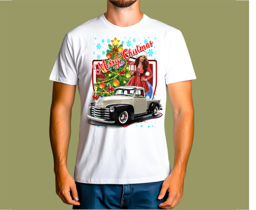 Christmas chev pickup truck - christmas, /