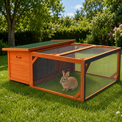 Summer wooden rabbit guinea - rabbit,