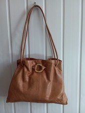 Gigi Light Brown Leather Two Handle Handbag BR