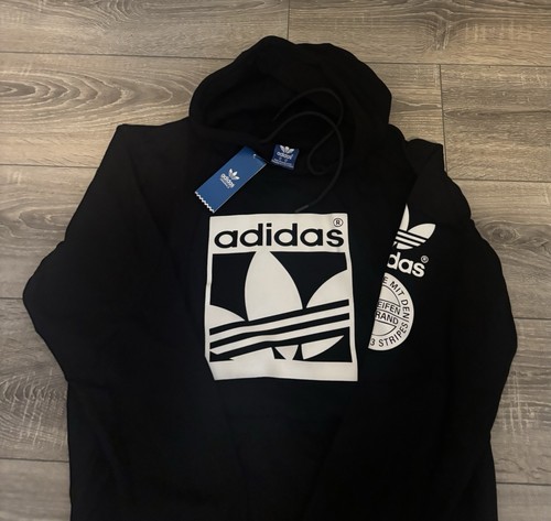 Adidas black hoodie size - adidas,