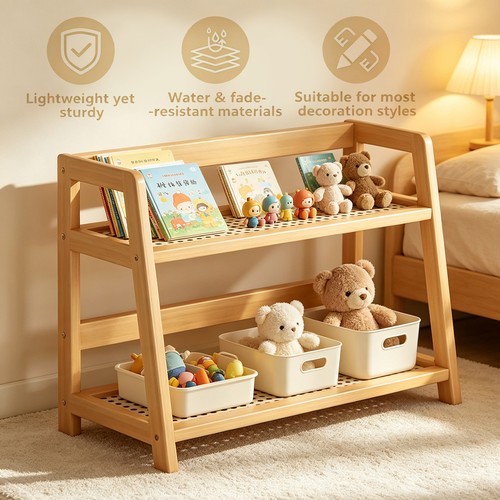 Tier wooden storage shelf - storage,