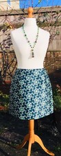 Ted Baker Floral Mini Skirt, 'FRELIA’ Emerald Green Floral Bird (TB 3) UK 12 VGC