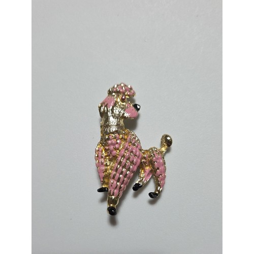 Vintage pink poodle - poodle, dog