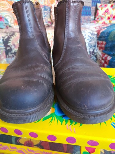 Martens brown leather ankle - brown,