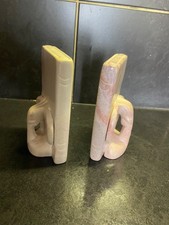 ?Unique Small Marble Stone Elephant Bookends  8/6.5/5 Cm Used Good Condition