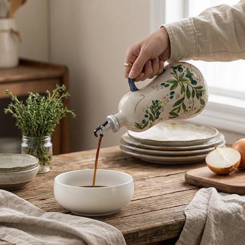 Ceramic olive oil dispenser - ceramic,