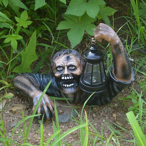 Halloween zombie garden statue - halloween,