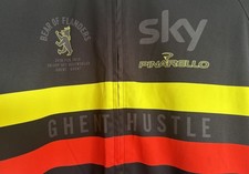 Rapha Ghent Hustle Jersey Size XL  Team Sky Cycling Top Black Yellow Red