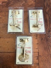3 x richard burbidge quality brass wall brackets in original packing with screws