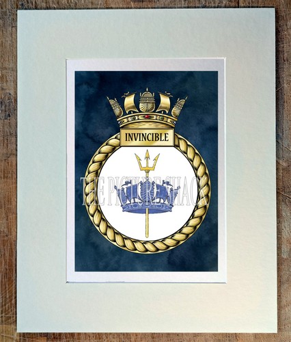 Hms invincible crest printed - hms,