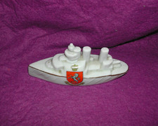 SHELLEY Crested China Battleship. DARTFORD Crest. (G)