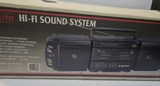 Akita AK1305 vintage  Boombox Ghettoblaster Stereo Radio Cassette Recorder boxed