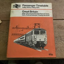 Passenger Timetable 1974 Great Britain