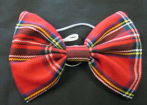 Red tartan items sash bow - items,