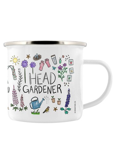 Head gardener enamel mug - gardener,