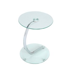 Clear High Gloss Coffee Table Side End Table Living Room Side Desk Furniture UK