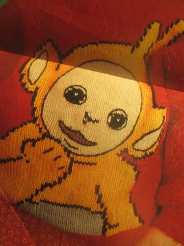 Telly tubby grid pattern - telly, only