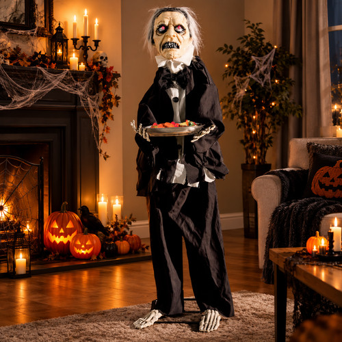 4ft animated spooky butler - 4ft,