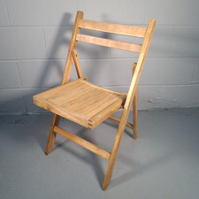 Single Wooden Folding Deck Chair 