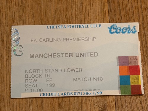 Ticket 1998 chelsea - ticket, v
