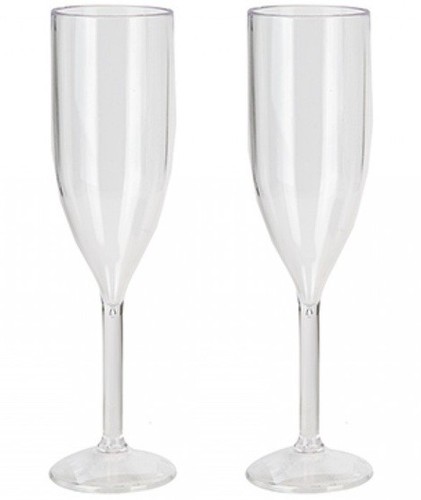 Clear acrylic prosecco glass - acrylic,