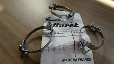 NOS + NEW 3 x VINTAGE HURET TOP TUBE CABLE CLIPS and screws + NEW