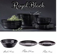 Black Dinnerware Bowl Plates