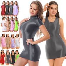 UK Womens Oil Glossy Bodycon
