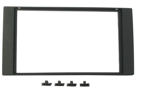 Black double din fascia - black,