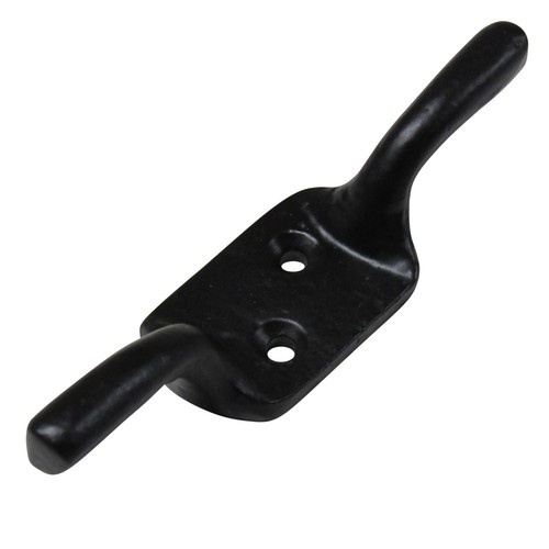 Black galvanised cleat hooks - galvanised,