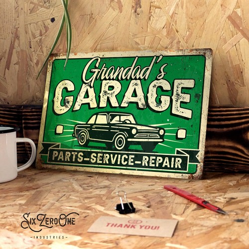 Personalised car garage - , metal
