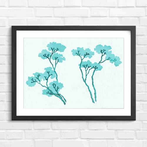 Minimalist peach trees - minimalist,