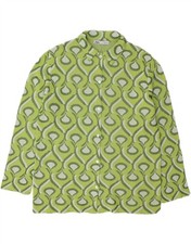 ZARA Womens Oversized Longline Cardigan Sweater UK 16 Large Green Ikat AY10