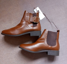 F&F WOMENS PULL-ON TAN CHELSEA