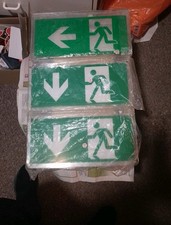 Three fire escape signs, ideal