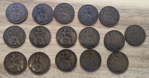 British pennies bundle - x,