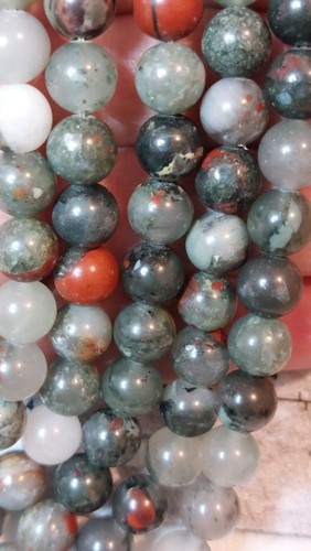 Natural bloodstone beads 8mm - bloodstone,