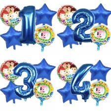 5pcs Cocomelon Foil BIrthday Party Balloon Set 32'' Age Number  18'' Star Round