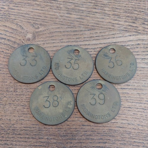 Vintage brass tool checks - brass,