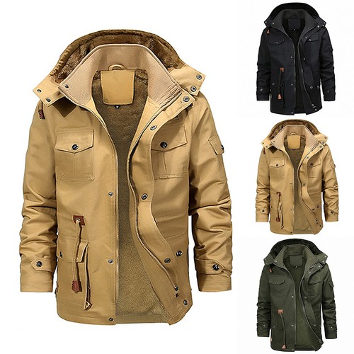 Men winter fleece warm hoodies - winter,