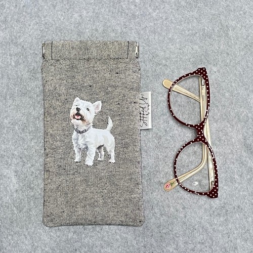 Westie glasses case soft - case,,