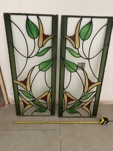 Art nouveau leaded textured - leaded,