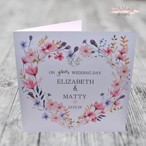 Personalised wedding day card - wedding,