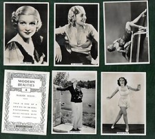 Tobacco Cigarette cards set Modern Beauties 1938 pin-up showgirls, dancers,