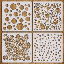 Stencil Set X4 circle bubbles