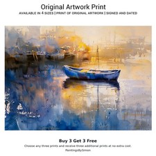 Blue Row Boat | Print on Matte