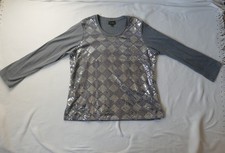 QVC Indigo Moon  Ladies Sequined Top Size XL
