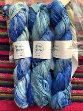 Silk Sari Yarn shades of blue