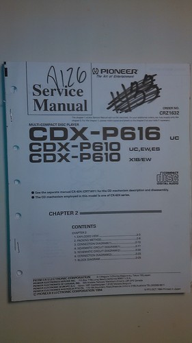 Pioneer cdx p616 p610 - cdx-p616,