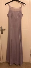 BHS Lilac Sleeveless Chiffon Maxi Bridesmaid Prom Dress UK 8 made in the UK